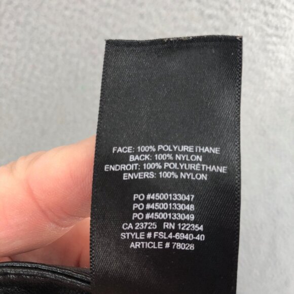 Aritzia Wilfred Pants Womens 10 Melina Black Polyurethane Vegan Leather Straight - Picture 7 of 12